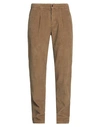 Devore Incipit Man Pants Camel Size 34 Cotton In Beige