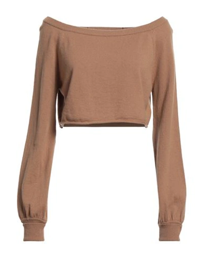 Semicouture Woman Sweater Brown Size M Cashmere, Polyamide