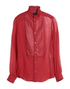 John Richmond Man Shirt Red Size 46 Silk