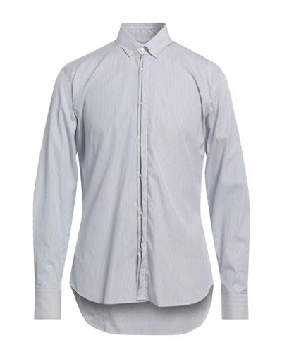 Rossopuro Man Shirt Navy Size 15 ¾ Cotton In Navy Blue