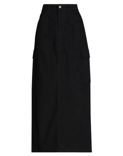 Somethingnew0803 Woman Denim Skirt Black Size L Cotton