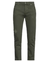 Grey Daniele Alessandrini Man Pants Military Green Size 30 Organic Cotton, Elastane