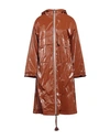 SFIZIO SFIZIO STUDIO WOMAN COAT RUST SIZE 4 VISCOSE, POLYESTER, COTTON, METALLIC FIBER, POLYURETHANE