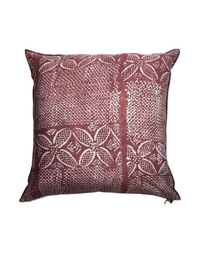 Maison De Vacances In & Outdoor Canvas Bogolan 80x80 With Inner Cushion Pillow Or Pillow Case Brick In Red
