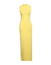 Mangano Woman Long Dress Yellow Size 6 Cotton