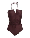 OTHER STORIES & OTHER STORIES WOMAN ONE-PIECE SWIMSUIT COCOA SIZE 8 POLYAMIDE, ELASTANE