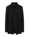 Agnona Woman Suit Jacket Black Size 10 Cashmere, Polyamide, Ovine Leather