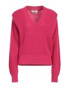 Essentiel Antwerp Woman Sweater Fuchsia Size S Wool, Acrylic In Pink