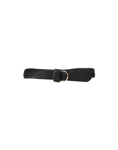 Ichi Woman Belt Black Size 34 Soft Leather
