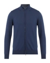 +39 Masq Man Cardigan Blue Size 42 Merino Wool