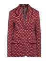 Maliparmi Malìparmi Woman Suit Jacket Brick Red Size 8 Polyamide, Elastane In Red