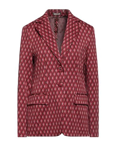 Maliparmi Malìparmi Woman Suit Jacket Brick Red Size 8 Polyamide, Elastane