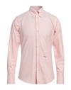 Dsquared2 Man Shirt Red Size 42 Cotton In Pink