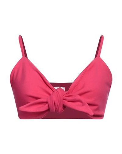 Merci .., Woman Top Fuchsia Size M Viscose, Elastane In Pink