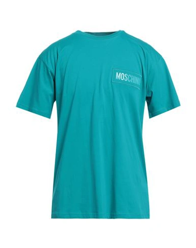 Moschino Man T-shirt Deep Jade Size Xl Cotton In Green