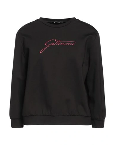 Gattinoni Woman Sweatshirt Black Size M Viscose, Polyamide, Elastane