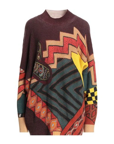 ETRO ETRO WOMAN SWEATER BURGUNDY SIZE 8 WOOL