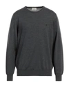 Brooksfield Man Sweater Steel Grey Size 48 Virgin Wool