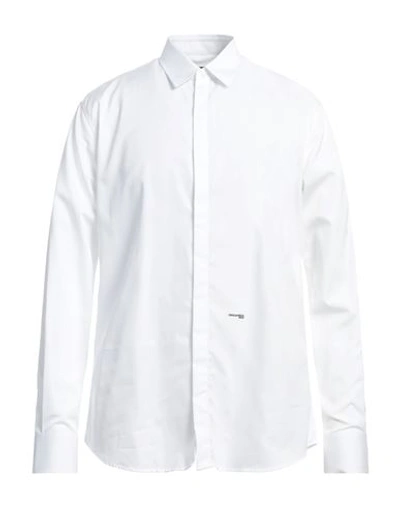 Dsquared2 Man Shirt White Size 44 Cotton