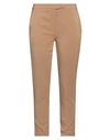 Simona G. Woman Pants Camel Size 4 Polyester, Elastane In Beige