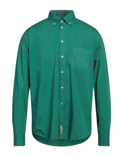 B.d.baggies B. D.baggies Man Shirt Green Size L Cotton, Elastane In Green