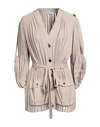 Blumarine Woman Cardigan Sand Size L Cotton In Beige