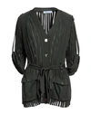 Blumarine Woman Cardigan Military Green Size 8 Cotton