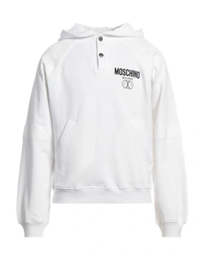 Moschino Man Sweatshirt White Size 42 Cotton