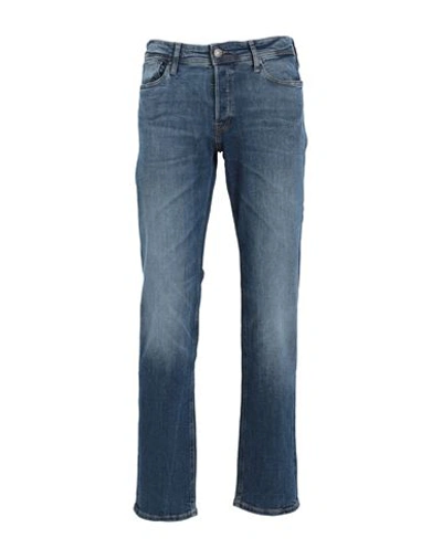 Jack & Jones Man Jeans Blue Size 33w-34l Organic Cotton, Polyester, Recycled Cotton, Elastane