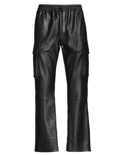 8 By Yoox Leather Jogger Pants Man Pants Black Size 38 Lambskin