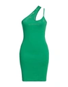 Mangano Woman Short Dress Green Size 8 Cotton