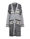 Maliparmi Malìparmi Woman Cardigan Grey Size M Acrylic, Mohair Wool, Polyamide In Grey