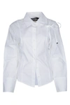 Jacquemus La Chemise Ruban Stretch Cotton Shirt In White