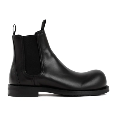 Martine Rose Bulb Toe Chealsea Boot Shoes In Black