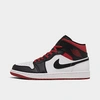 Nike Jordan Air Retro 1 Mid Casual Shoes In White/gym Red/black