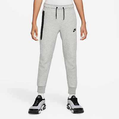 Nike Sportswear Tech Fleece Big Kids' (boys') Pants In Dark Heather Grey/black/black