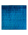 Adorn Hand Woven Rugs Fine Vibrance M1540 8' X 8'4" Square Area Rug In Blue