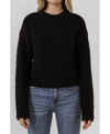 English Factory Women's Cozy Round Neck Sweater In Black