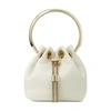 Jimmy Choo Mini Bon Bon Bucket Bag In Latte