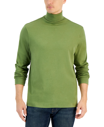 Club Room Men's Solid Turtleneck Shirt, Created For Macy's In Pine Brook