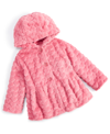 FIRST IMPRESSIONS BABY GIRLS FAUX FUR COAT, CREATED FOR MACY'S