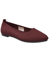 French Connection Caputo Leather Flat In Burgundy