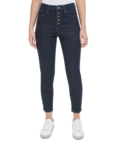 Calvin Klein Jeans Est.1978 Women's Exposed Button-fly High-rise Skinny Jeans In Concord