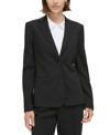 CALVIN KLEIN PETITE TWO-BUTTON NOTCH-COLLAR JACKET