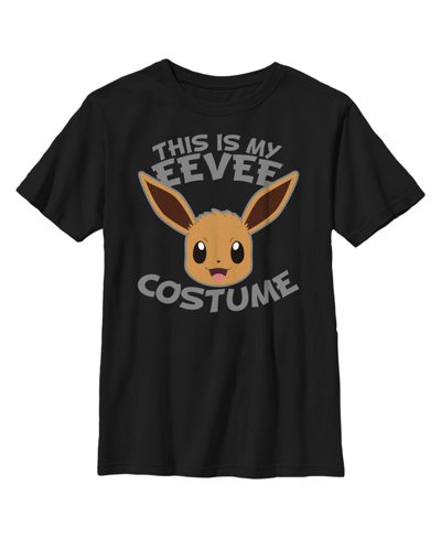Nintendo Boy's Pokemon Halloween This Is My Eevee Costume Child T-shirt In Black