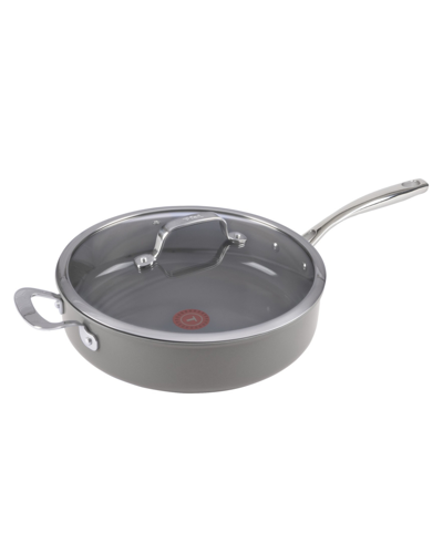 T-fal 5.5 Quart Ceramic Nonstick Jumbo Cooker In Gray