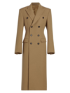 Wardrobe.nyc Women's Double-breasted Wool Long Coat In Tan