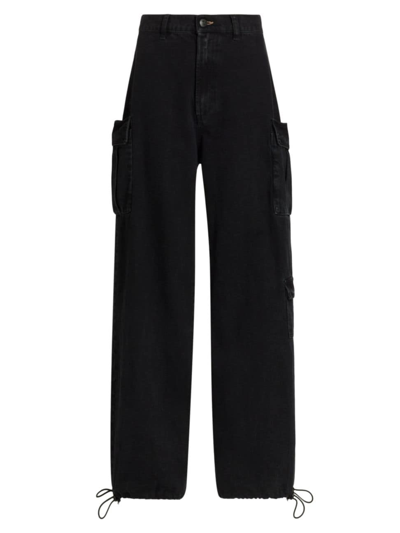 3x1 Women's Skater Cargo High-rise Relaxed-fit Utility Jeans In Black Atlantic