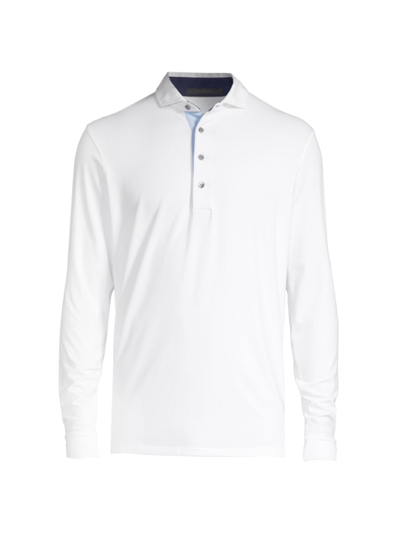 Greyson Men's Classic-fit Apache Ii Long-sleeve Polo Shirt In Arctic