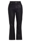 7 FOR ALL MANKIND WOMEN'S COATED HIGH-RISE SLIM KICK PANTS